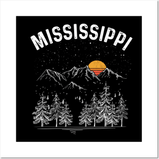 Vintage Retro Mississippi State Posters and Art